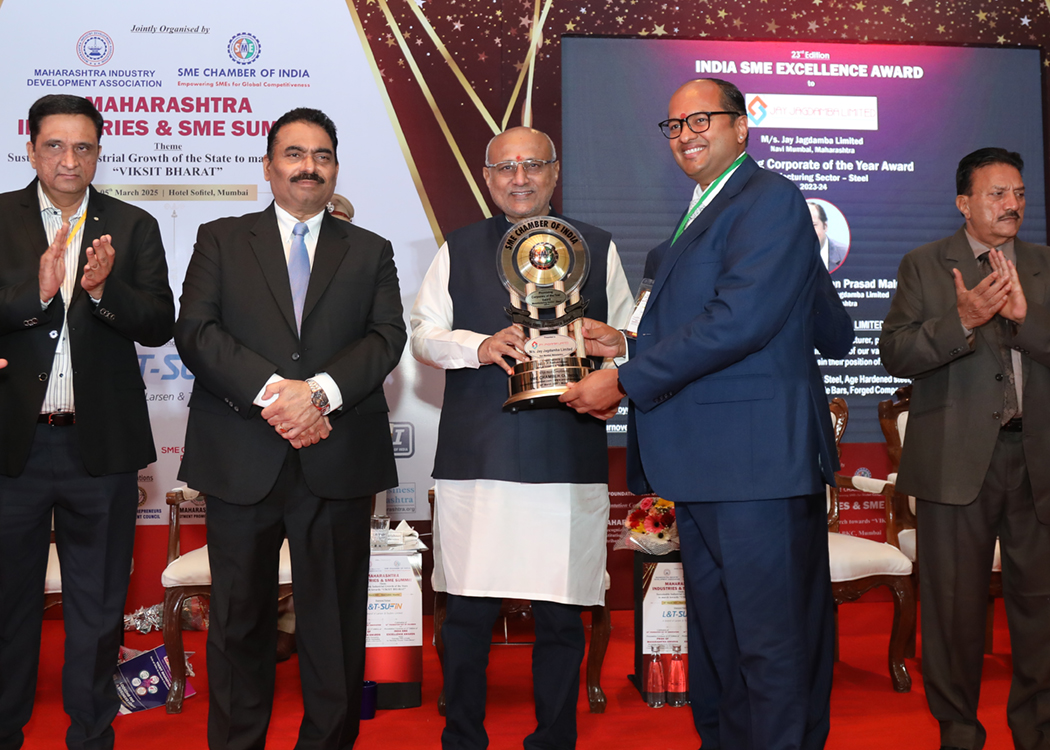 An award recipient being honoured at the presentation ceremony